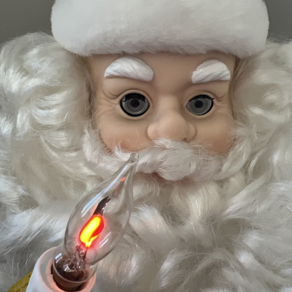 Vintage Illuminated Santa Claus. 25" read description Vintage Christmas Project - Picture 3 of 6